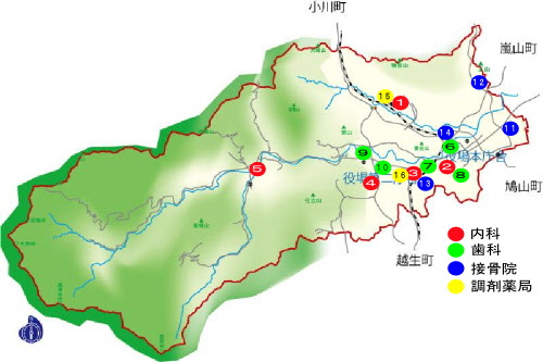 ときがわ町地図