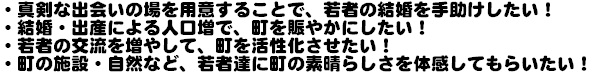 婚活に補助金を交付する動機