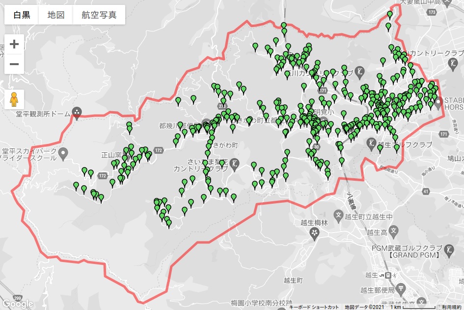 乗合タクシー共通乗降所へのリンク図