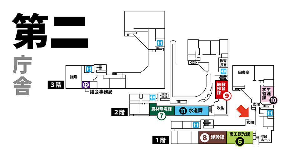 第二庁舎概略図