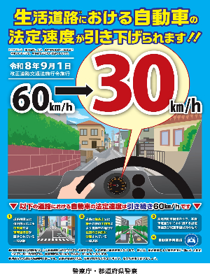 広報啓発ポスター(法定速度引き下げ)