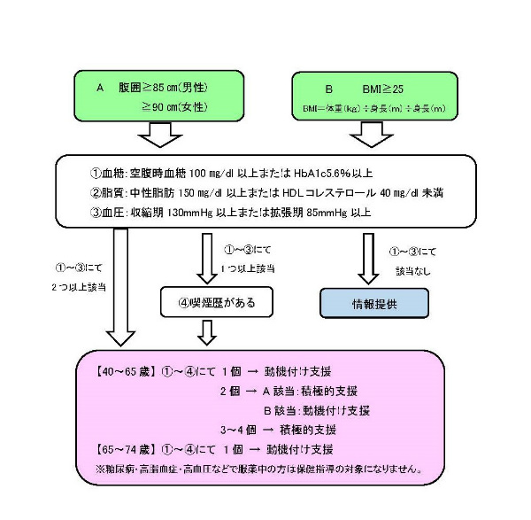 動機付け支援と積極的支援の基準