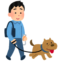 犬の散歩　イラスト　画像